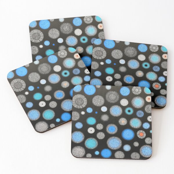 Item preview,     Abstract Dot Pattern Blue White Circles designed and sold by InnerByJonas.