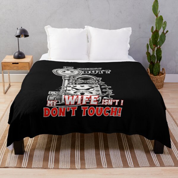 Item preview, I'm friendly, but my wife isn't. Don't touch. Jealous humor art, edgy relationship joke. designed and sold by Creative-Sanc.