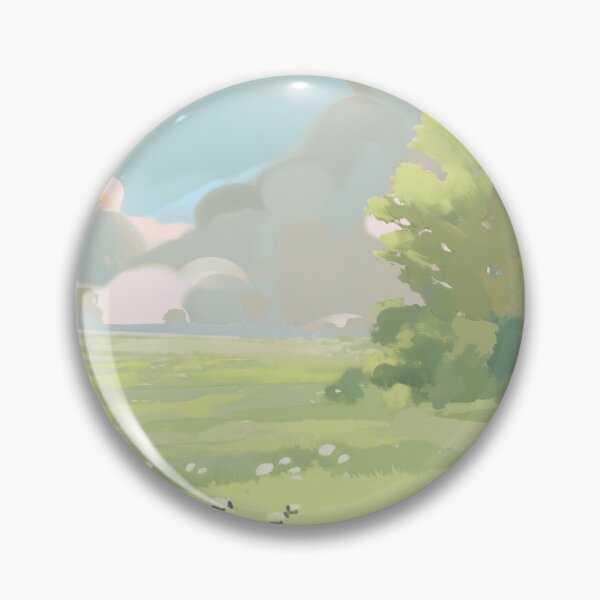 Item preview, Dreamy Pastel Landscape with Sheep | Aesthetic Calm Nature Sky Art designed and sold by NA-art725.