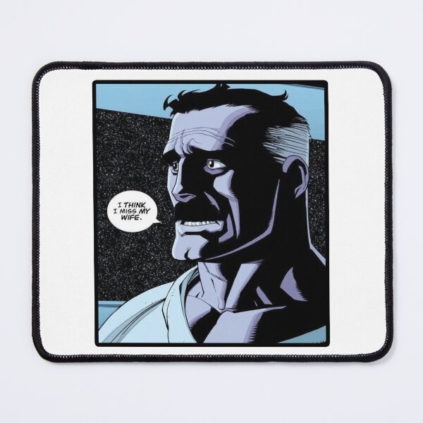 Item preview, OMNI MAN I THINK I MISS MY WIFE COMIC PANEL (INVINCIBLE SUPERHERO ANIMATED SHOW) designed and sold by Python Designs .