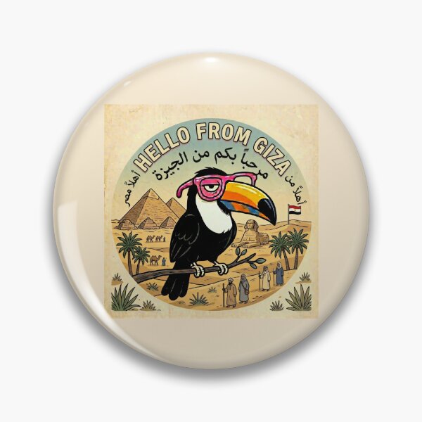 Item preview, Hello From Giza Toucan Egypt Travel designed and sold by SplashTastic.