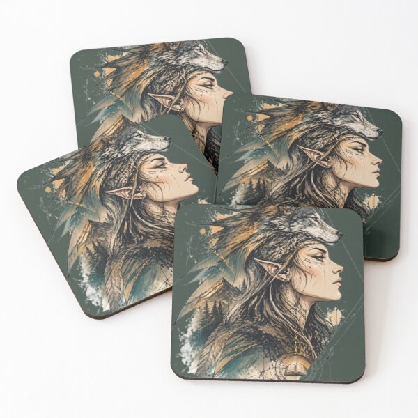Item preview, The Power of Knowledge – Wolf Spirit Fantasy Art designed and sold by InnerwayStudio.