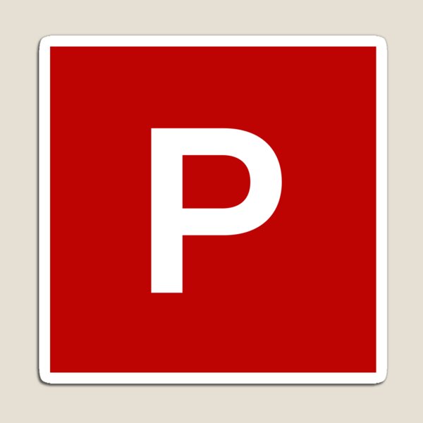 Item preview, DRIVER: P PLATES RED, LETTER P, NEW LICENCE designed and sold by AASparksDesigns.