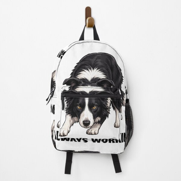 Item preview, Border Collie Always Working | Funny Working Dog Quote T-Shirt Design | Dog Lover Gift Sticker & Apparel designed and sold by ArtByTripti.