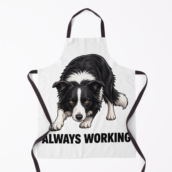 Item preview, Border Collie Always Working | Funny Working Dog Quote T-Shirt Design | Dog Lover Gift Sticker & Apparel designed and sold by ArtByTripti.