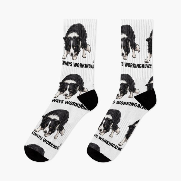 Item preview, Border Collie Always Working | Funny Working Dog Quote T-Shirt Design | Dog Lover Gift Sticker & Apparel designed and sold by ArtByTripti.