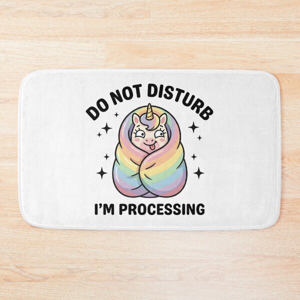 Item preview, Cute Unicorn Do Not Disturb I’m Processing T-Shirt – Funny Mood Shirt designed and sold by DIRTYSKETCHH.