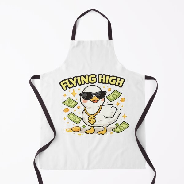 Item preview, Flying High Duck Sticker – Funny Rich Duck Meme Design designed and sold by ZYNORAworld.