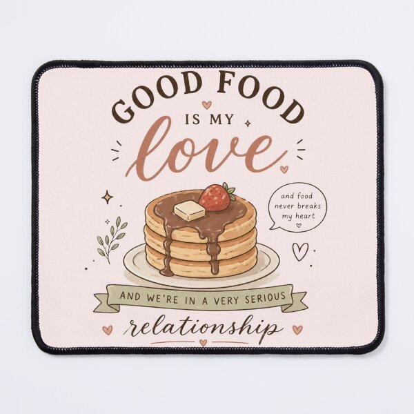 Item preview, Good Food Is My Love Pancake- Aesthetic Cute Food Lover Quote designed and sold by LunaVales.