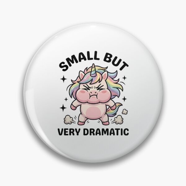 Item preview, Funny Unicorn Small But Very Dramatic T-Shirt – Cute Angry Unicorn designed and sold by DIRTYSKETCHH.