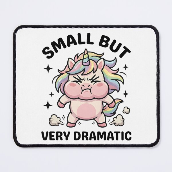 Item preview, Funny Unicorn Small But Very Dramatic T-Shirt – Cute Angry Unicorn designed and sold by DIRTYSKETCHH.
