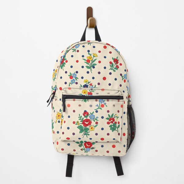 Item preview, 1950s Retro Floral Pattern Vintage Flowers Polka Dot designed and sold by SplashTastic.