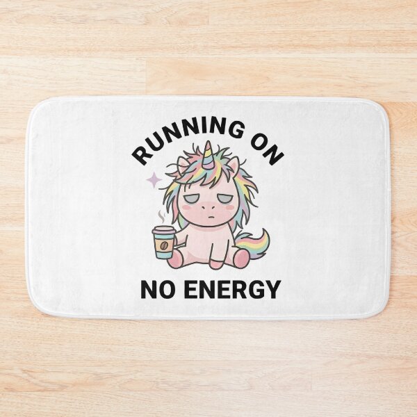 Item preview, Funny Unicorn Running On No Energy T-Shirt – Cute Tired Meme designed and sold by DIRTYSKETCHH.