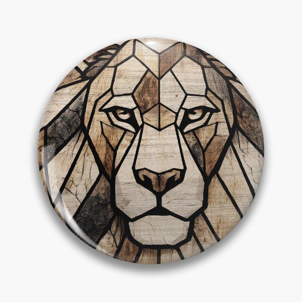 Item preview, Geometric Lion Wood Texture Design designed and sold by Underdott.