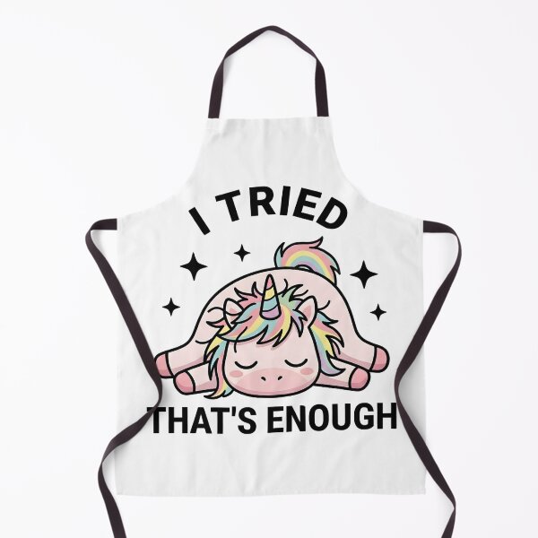 Item preview, Funny Unicorn I Tried That’s Enough T-Shirt – Cute Lazy Humor designed and sold by DIRTYSKETCHH.