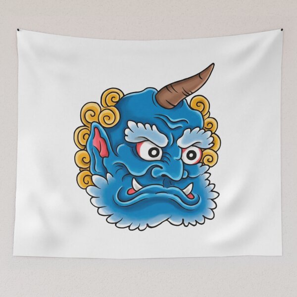 Item preview, Blue Oni - Japanese Tattoo designed and sold by Melinkarts.