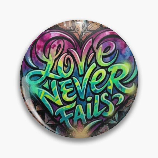 Item preview, Love Never Fails Graffiti Heart: Colorful Urban Wings Street Art designed and sold by KabronX.