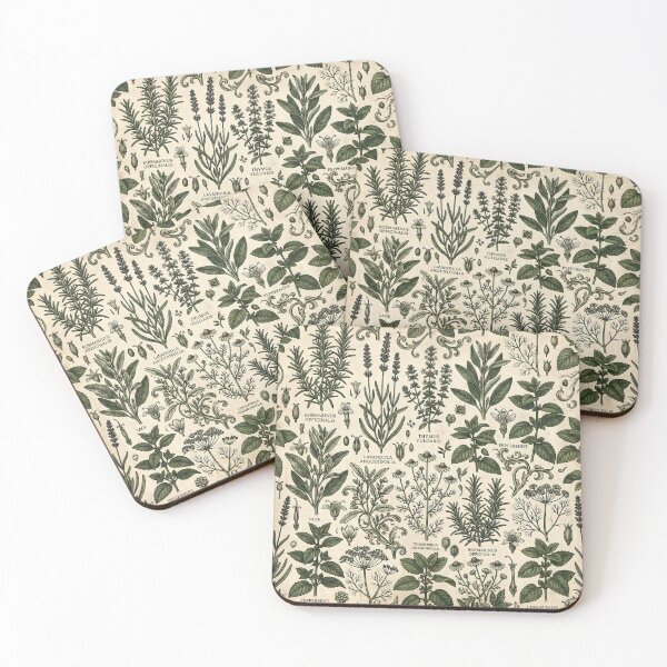 Item preview, Vintage Botanical Herb Pattern Herbs Natural History designed and sold by SplashTastic.