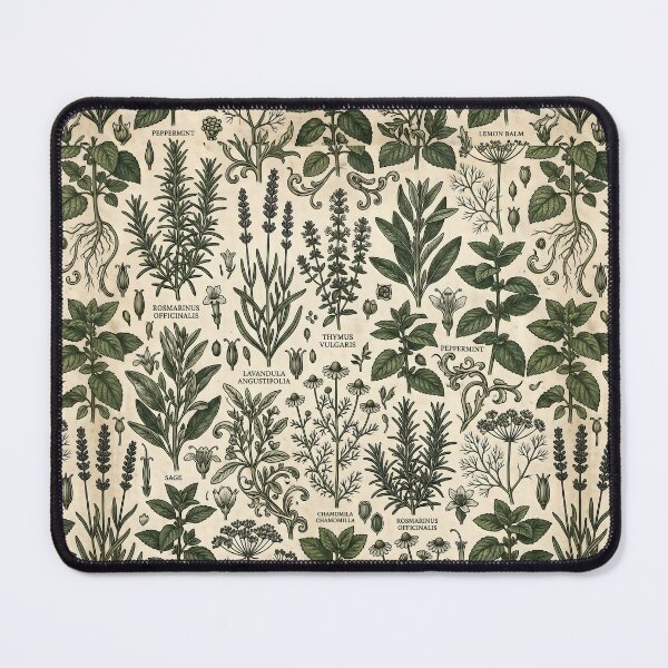 Item preview, Vintage Botanical Herb Pattern Herbs Natural History designed and sold by SplashTastic.