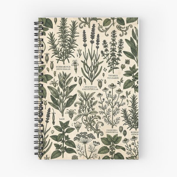 Item preview, Vintage Botanical Herb Pattern Herbs Natural History designed and sold by SplashTastic.