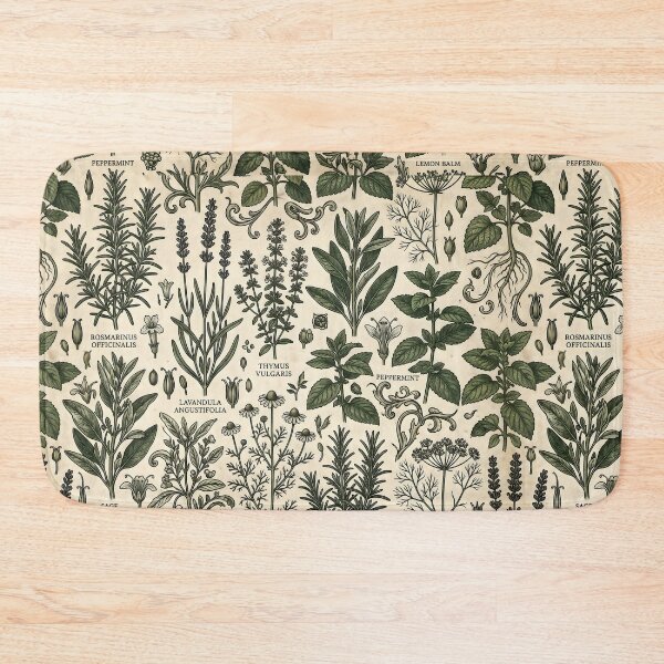 Item preview, Vintage Botanical Herb Pattern Herbs Natural History designed and sold by SplashTastic.