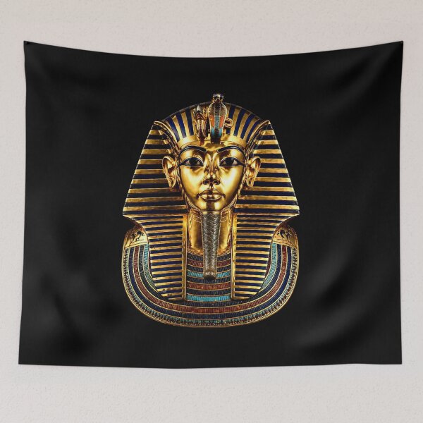 Item preview, Golden Mask of King Tutankhamun - Ancient Egyptian Pharaoh designed and sold by Myra365Art.