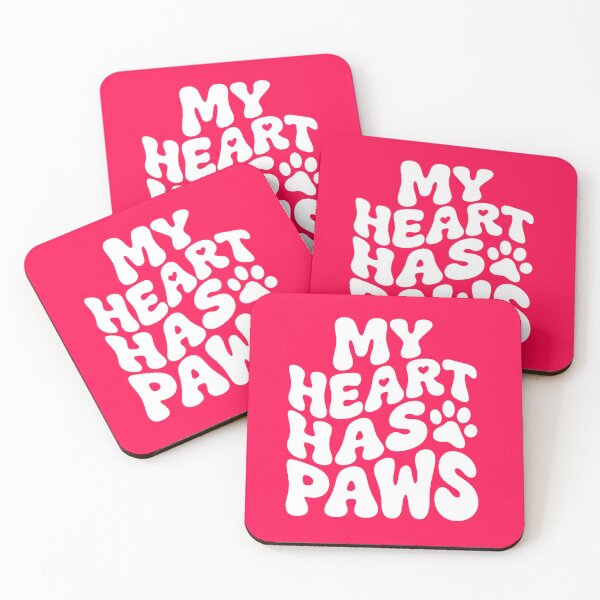 Item preview, My Heart Has Paws Cute Typography Design designed and sold by Shivadhiraj.