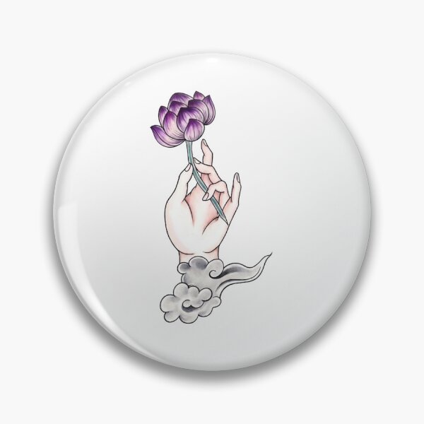 Item preview, Hand with Lotus - Japanese Tattoo designed and sold by Melinkarts.