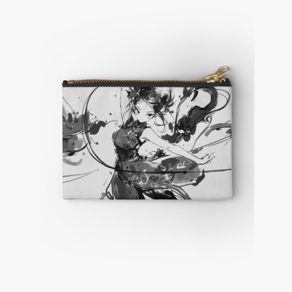 Item preview, Abstract Ink Motion Girl – Japanese Zen Aesthetic designed and sold by EchoWave11.