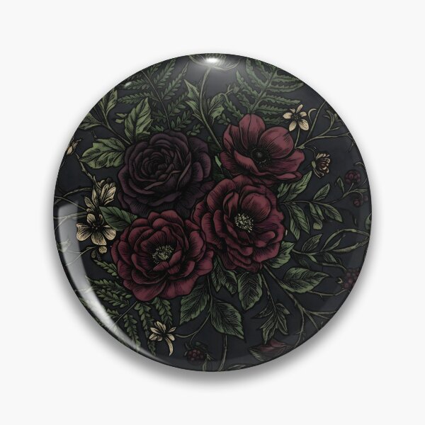 Item preview, Dark Cottagecore Floral Pattern Dark Floral Moody Nature designed and sold by SplashTastic.