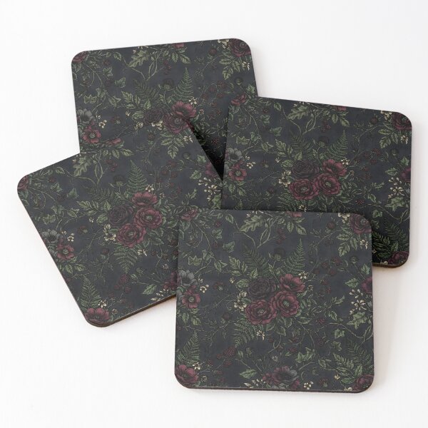 Item preview, Dark Cottagecore Floral Pattern Dark Floral Moody Nature designed and sold by SplashTastic.