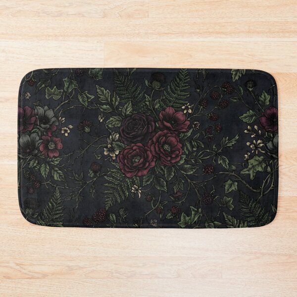 Item preview, Dark Cottagecore Floral Pattern Dark Floral Moody Nature designed and sold by SplashTastic.
