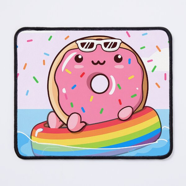Item preview, Cute Kawaii Donut Summer Vacation on Rainbow Float designed and sold by jo-e-basta.