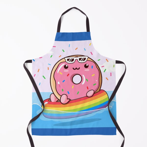 Item preview, Cute Kawaii Donut Summer Vacation on Rainbow Float designed and sold by jo-e-basta.