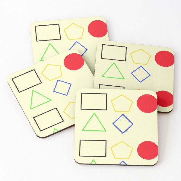 Item preview, Geometric Shapes Primary Colors Educational Classroom Art designed and sold by tineldesign.