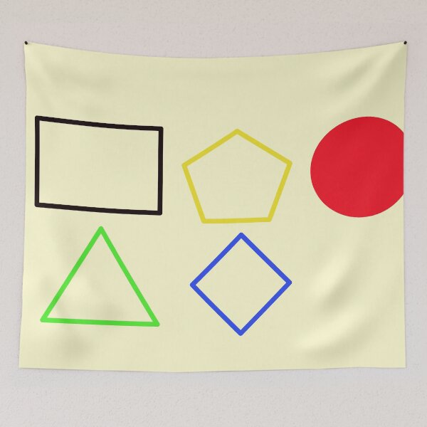 Item preview, Geometric Shapes Primary Colors Educational Classroom Art designed and sold by tineldesign.