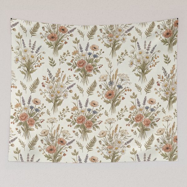 Item preview, Farmhouse Wildflower Pattern Shabby Chic Country Floral designed and sold by SplashTastic.