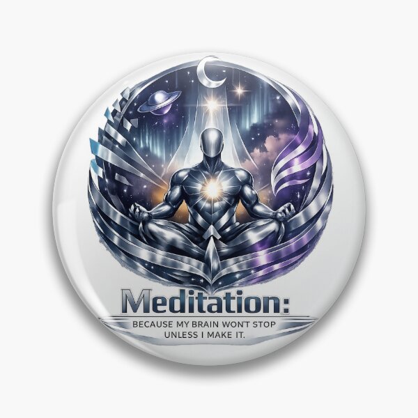 Item preview, Meditation Because My Brain Won't Stop Unless I Make It designed and sold by WeirdlyFitCo.