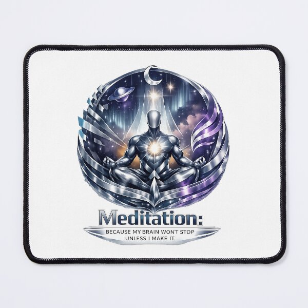 Item preview, Meditation Because My Brain Won't Stop Unless I Make It designed and sold by WeirdlyFitCo.