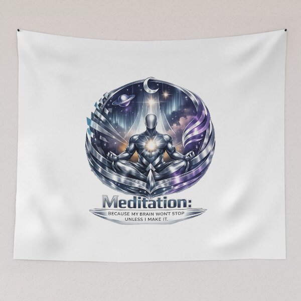 Item preview, Meditation Because My Brain Won't Stop Unless I Make It designed and sold by WeirdlyFitCo.