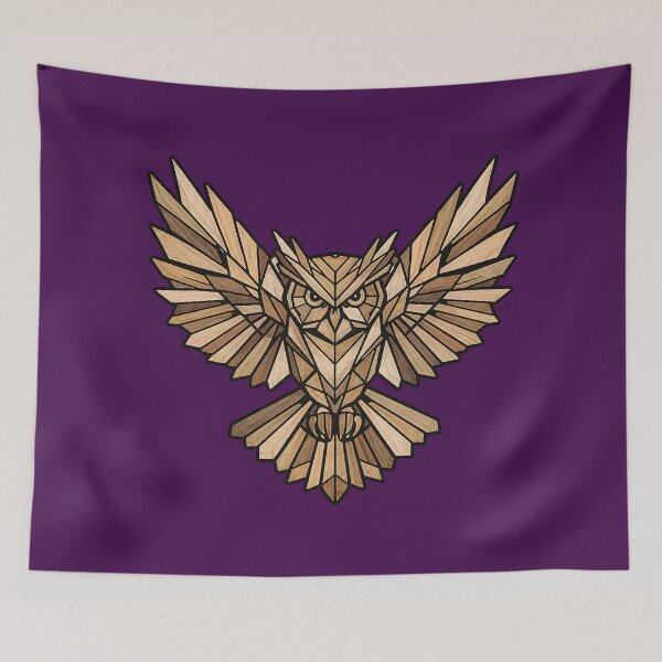 Item preview, Owl Geometric Wood Texture Design designed and sold by Underdott.