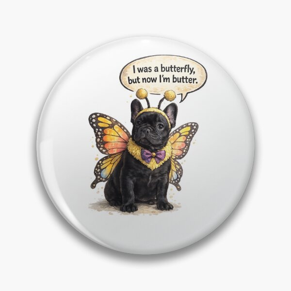Item preview, Funny Butterfly French Bulldog – Cute Kids Cartoon Dog designed and sold by shallia.