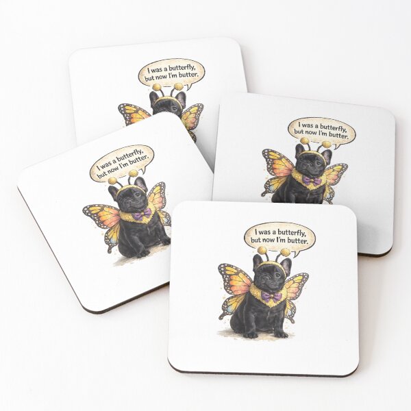 Item preview, Funny Butterfly French Bulldog – Cute Kids Cartoon Dog designed and sold by shallia.