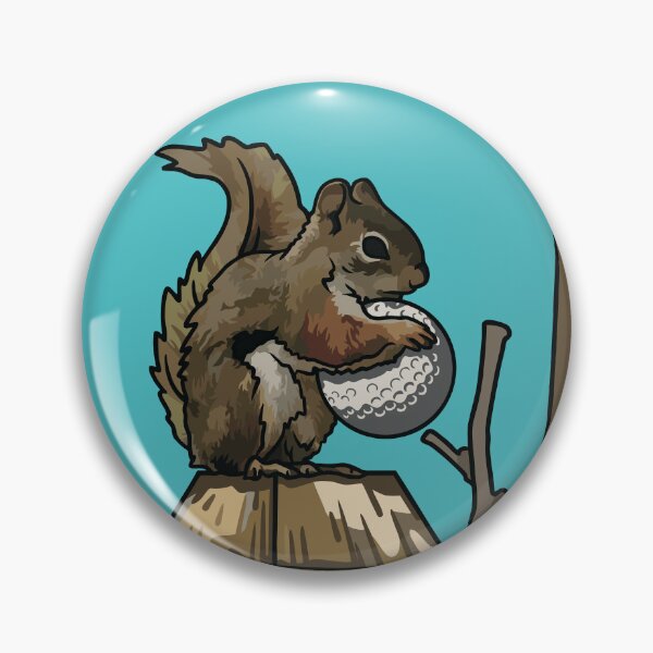 Item preview, Cute Squirrel Stealing Golf Ball - Fun Golf Art designed and sold by GolfCorner.