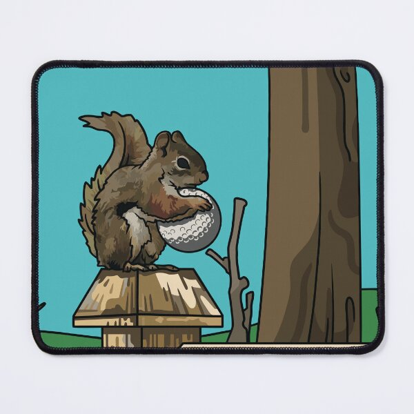 Item preview, Cute Squirrel Stealing Golf Ball - Fun Golf Art designed and sold by GolfCorner.