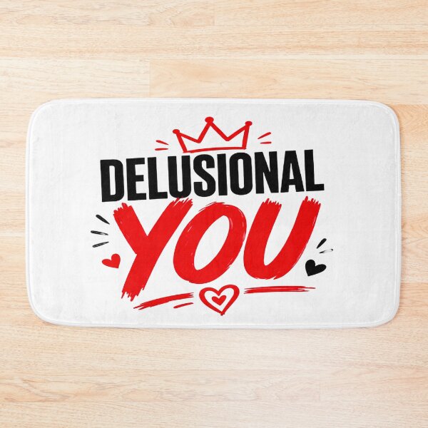 Item preview, Delusional You Funny Romantic Typography – Trendy Love Quote Design designed and sold by Lovestickerco.