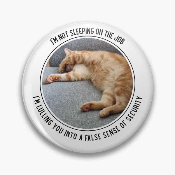 Item preview, I'm Not Sleeping on the Job Ginger Cat With Arm Over Face designed and sold by Massara6.