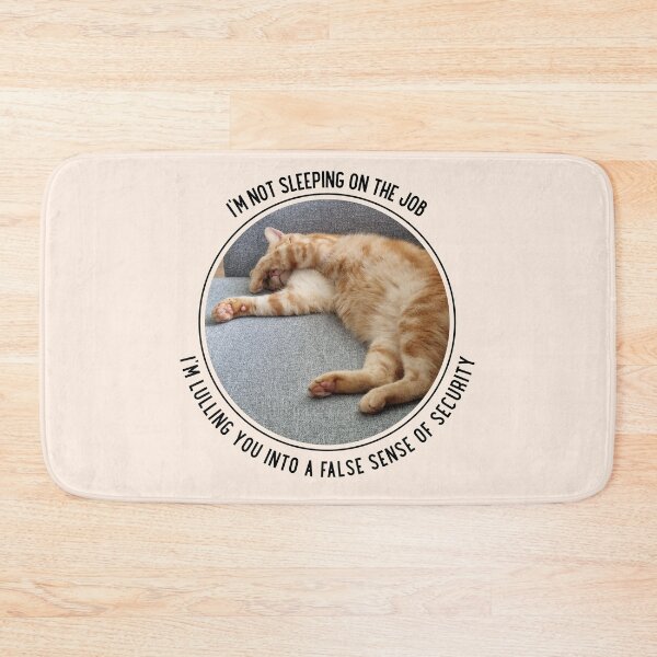 Item preview, I'm Not Sleeping on the Job Ginger Cat With Arm Over Face designed and sold by Massara6.