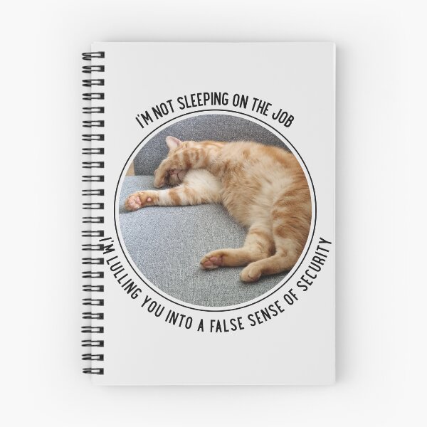 Item preview, I'm Not Sleeping on the Job Ginger Cat With Arm Over Face designed and sold by Massara6.