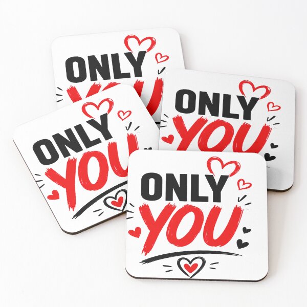 Item preview, Only You Romantic Typography – Bold Love Quote Gift Design designed and sold by Lovestickerco.
